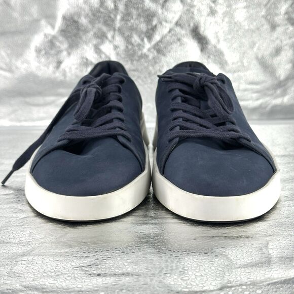 Wolf and Shepherd Men\'s Cruise Shoes Lace Up Nubuck Navy Blue Size 10.5 EU 43.5